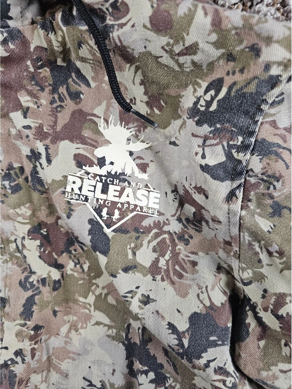 Catch and Release Hunting Apparel Boys Sz 10-12 Zip Up Camo Coat